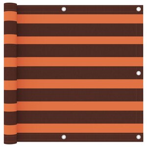 vidaXL Écran de balcon Orange et marron 90x400 cm Tissu Oxford