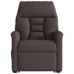vidaXL Fauteuil inclinable de massage électrique Marron foncé Tissu