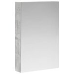 vidaXL Armoire Miroir de Salle de Bain Gris béton 40 x 10 5 x 60 5 cm