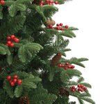 vidaXL Sapin de Noël artificiel avec pommes de pin et baies 180 cm