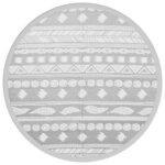 vidaXL Tapis d'extérieur gris Ø200 cm PP