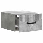vidaXL Cabinet de chevet mural 2 Pièces Gris béton 34 5 x 33 x 20 cm