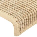 vidaXL Tapis d'escalier autocollants 15 Pièces 65x21x4 cm Beige clair