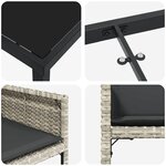 vidaXL Ensemble de salle à manger pour jardin 9 Pièces Gris clair