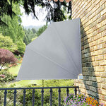 vidaXL Auvent latéral pliable de balcon Gris 140x140 cm