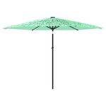 vidaXL Parasol de jardin avec mât en acier vert 288x288x225 cm