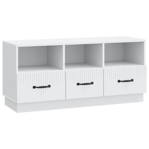 vidaXL Meuble TV Blanc 102 x 34 5 x 47 cm Bois d'ingénierie