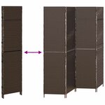 vidaXL Paravent Marron 195 x 180 cm polyrotin