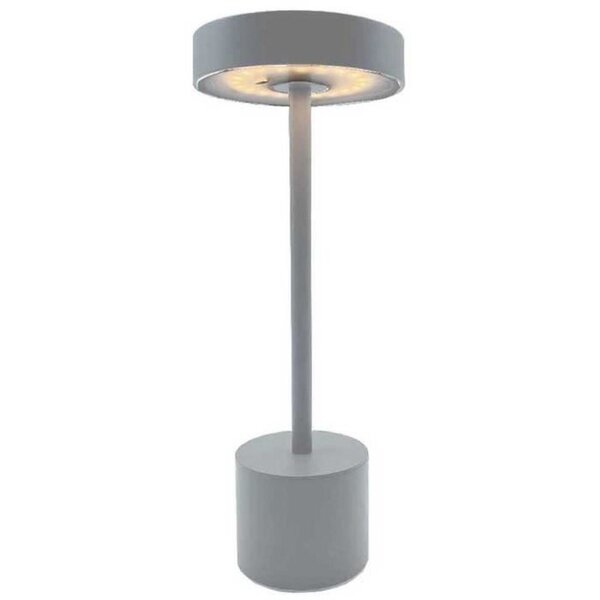 Lampe de table sans fil Roby 30 cm - Touch en aluminium - Gris clair - LED