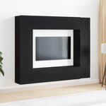 vidaXL Ensemble de meuble TV 8 Pièces Chêne noir 190.5 x 28.5 x 151 cm