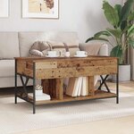 vidaXL Table basse Bois Ancien 100 x 55 x 48 5 cm Bois d'ingénierie