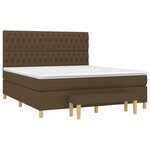 vidaXL Sommier à lattes de lit avec matelas Marron foncé 180x200 cm