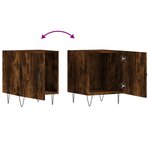 vidaXL Tables de chevet 2 Pièces chêne fumé 40x40x50 cm bois d'ingénierie
