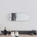 vidaXL Miroir mural Argenté 40x15 cm Ovale