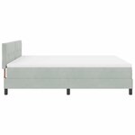 vidaXL Lit à ressorts avec matelas Gris clair 180 x 200 cm Velours