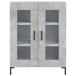 vidaXL Buffet haut Gris béton 69 5x34x180 cm Bois d'ingénierie