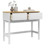 vidaXL Table console FLORO blanc 89 5x36 5x73 cm bois de pin massif