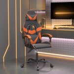 vidaXL Chaise de jeu Noir et orange Similicuir