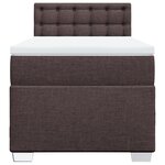 vidaXL Sommier à lattes de lit avec matelas Marron foncé 90x190 cm