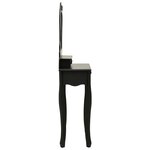 vidaXL Ensemble de coiffeuse avec tabouret Noir 50x59x136 cm Paulownia