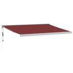 vidaXL Auvent rétractable automatique bordeaux 450x300 cm