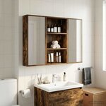 vidaXL Armoire murale de salle de bain Chêne Fumé 40 x 14 x 70 cm