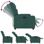 vidaXL Fauteuil inclinable Vert foncé Tissu