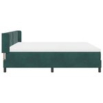 vidaXL Lit à ressorts avec matelas Vert foncé 200 x 200 cm Polyester