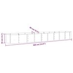 vidaXL Lit surélevé de jardin Acier enduit de poudre 368x80x36 cm Vert