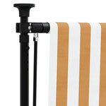 vidaXL Store roulant d'extérieur orange et blanc 200x270cm tissu acier