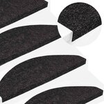 vidaXL Tapis d'escalier auto-adhésifs 10 Pièces anthracite 65x22 5x3 5 cm