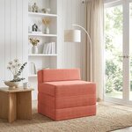 vidaXL Canapé-lit pliable Rouge orange 200 x 70 x 15 cm