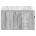 vidaXL Cabinet de chevet mural Sonoma gris 49 x 34 5 x 20 cm