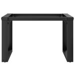vidaXL Pieds de table basse cadre en O 60x40x38 cm fonte