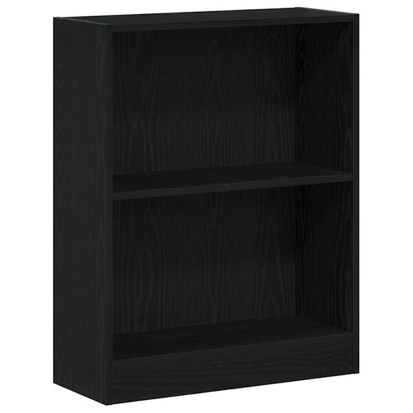 vidaXL Meuble à Livres Noir 60 x 24 x 76 cm Bois d'ingénierie