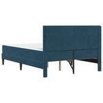 vidaXL Cadre de lit avec matelas Bleu 140 x 190 cm Velours