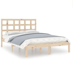 vidaXL Cadre de lit sans matelas 120x190 cm bois massif