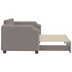 vidaXL Lit de jour avec lit gigogne taupe 80x200 cm tissu