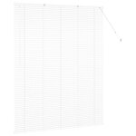 vidaXL Store de Fenêtre avec des rideaux Autre Blanc 80 x 130 cm Aluminium