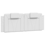 vidaXL Coussin de tête de lit Viana blanc 120 cm similicuir