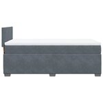 vidaXL Sommier à lattes de lit et matelas Gris foncé 80x200 cm Velours