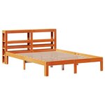 vidaXL Cadre de lit sans matelas cire marron 120x190cm bois pin massif