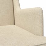 vidaXL Chaise à bascule Crème 62 x 80 x 85 cm tissu