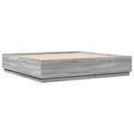 vidaXL Cadre de lit sonoma gris 200x200 cm bois d'ingénierie