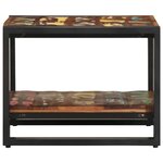 vidaXL Table basse multicolore 50x50x38 cm bois de récupération massif