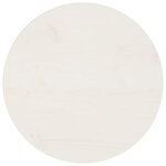 vidaXL Dessus de table Blanc Ø50x2 5 cm Bois de pin massif
