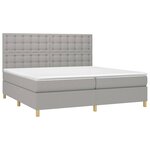 vidaXL Sommier à lattes de lit matelas et LED Gris clair 200x200 cm