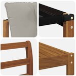 vidaXL Ensemble de canapés d'extérieur 11 pc Gris Naturel et Clair