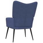 vidaXL Chaise de relaxation Bleu Tissu