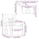 vidaXL Fauteuil inclinable gris nuage tissu